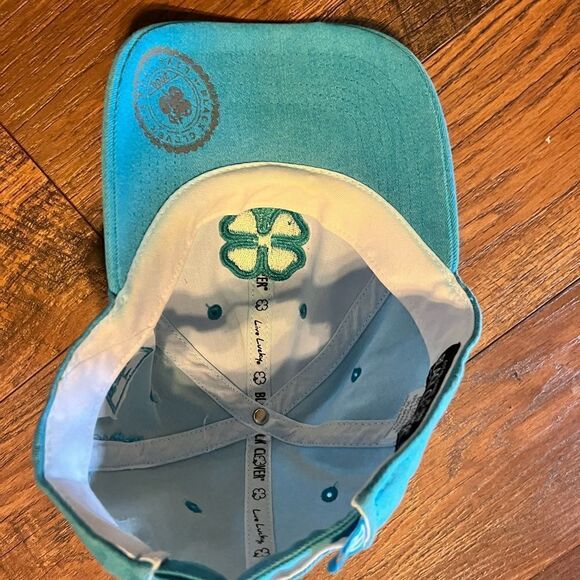 Black clover Turquoise Blue Golf Hat Adjustable - Picture 2 of 10